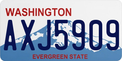WA license plate AXJ5909