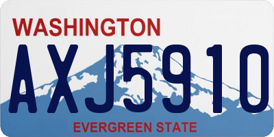 WA license plate AXJ5910