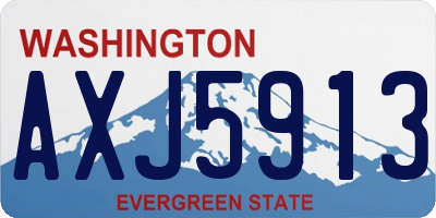 WA license plate AXJ5913