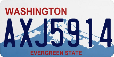 WA license plate AXJ5914