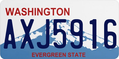 WA license plate AXJ5916