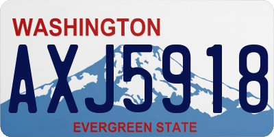 WA license plate AXJ5918