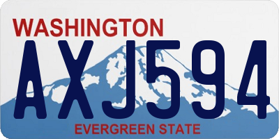 WA license plate AXJ594