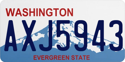 WA license plate AXJ5943