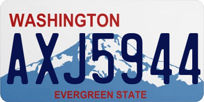 WA license plate AXJ5944
