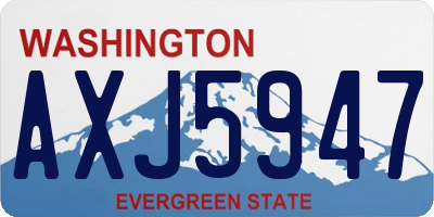 WA license plate AXJ5947