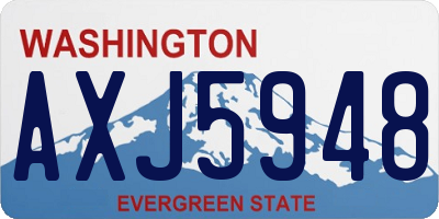 WA license plate AXJ5948