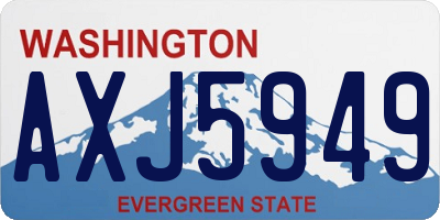 WA license plate AXJ5949