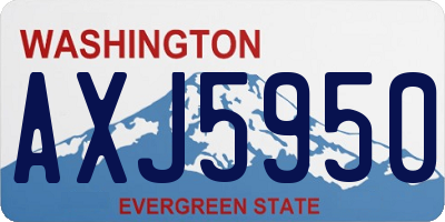 WA license plate AXJ5950