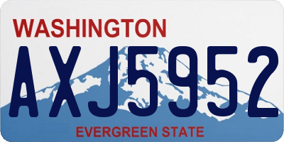 WA license plate AXJ5952