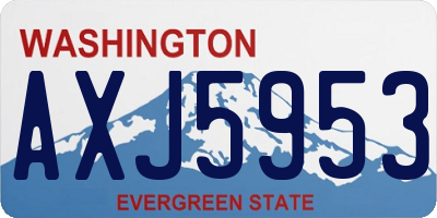 WA license plate AXJ5953