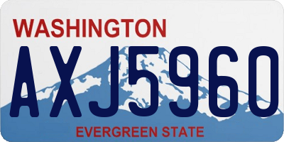 WA license plate AXJ5960