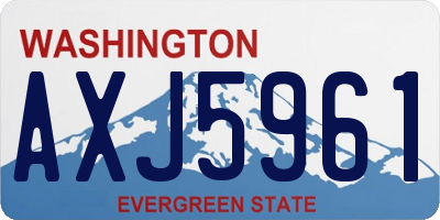 WA license plate AXJ5961