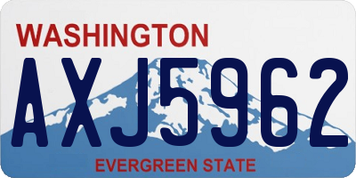 WA license plate AXJ5962
