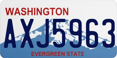 WA license plate AXJ5963