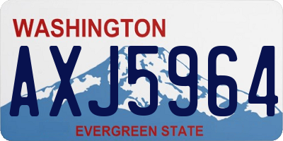 WA license plate AXJ5964