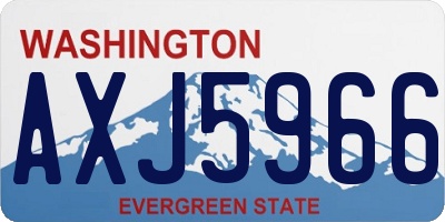 WA license plate AXJ5966