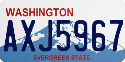 WA license plate AXJ5967