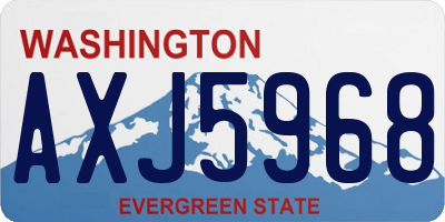 WA license plate AXJ5968