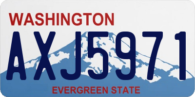 WA license plate AXJ5971