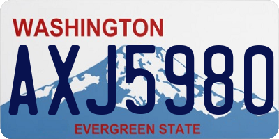 WA license plate AXJ5980