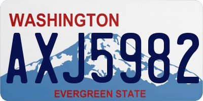 WA license plate AXJ5982