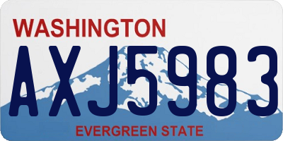 WA license plate AXJ5983