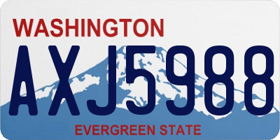 WA license plate AXJ5988