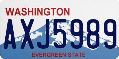 WA license plate AXJ5989