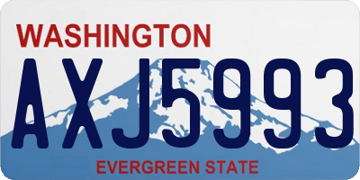 WA license plate AXJ5993