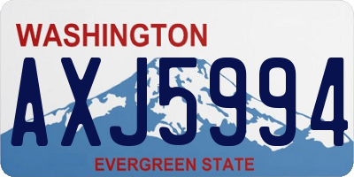 WA license plate AXJ5994