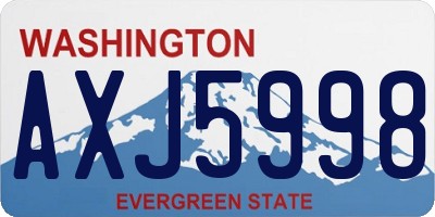 WA license plate AXJ5998
