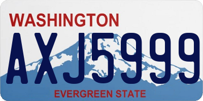 WA license plate AXJ5999
