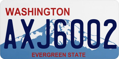 WA license plate AXJ6002