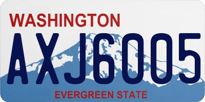 WA license plate AXJ6005