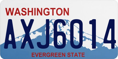 WA license plate AXJ6014