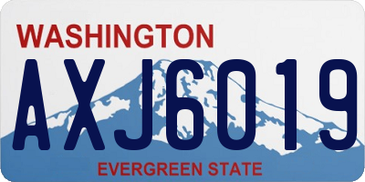 WA license plate AXJ6019