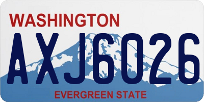 WA license plate AXJ6026