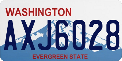 WA license plate AXJ6028