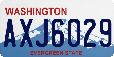 WA license plate AXJ6029