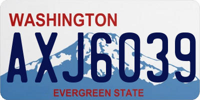 WA license plate AXJ6039