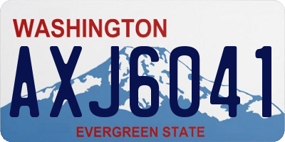 WA license plate AXJ6041