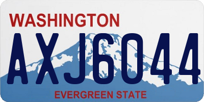 WA license plate AXJ6044
