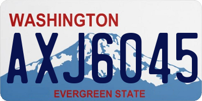 WA license plate AXJ6045