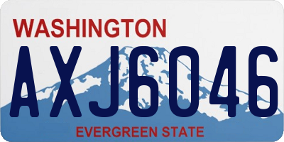 WA license plate AXJ6046