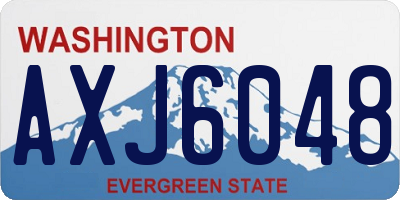 WA license plate AXJ6048