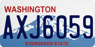 WA license plate AXJ6059