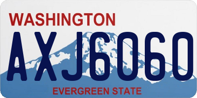WA license plate AXJ6060