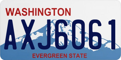 WA license plate AXJ6061