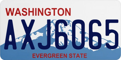 WA license plate AXJ6065
